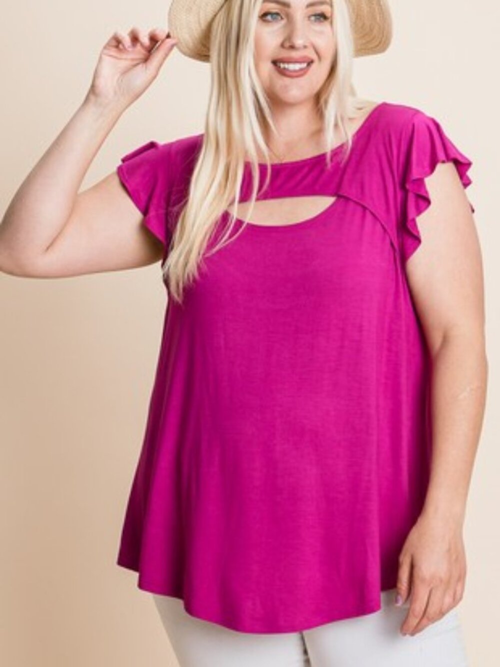 Hot Pink Plus Size Top - CUTE!